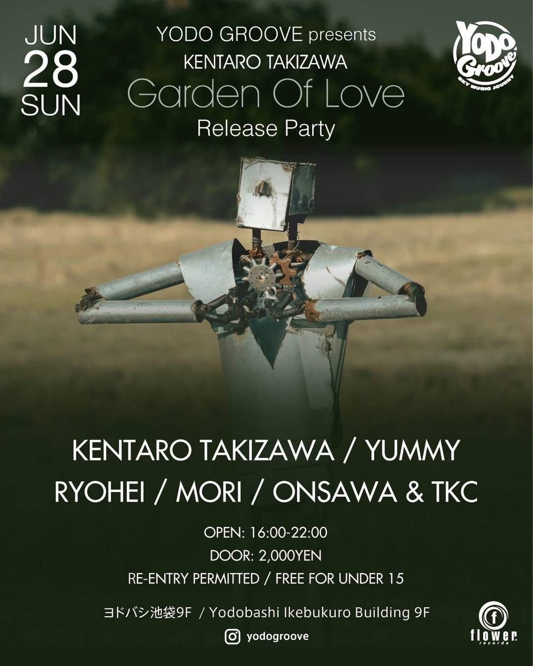 YODO GROOVE - KENTARO TAKIZAWA「Garden Of Love」Release Party - のフライヤー