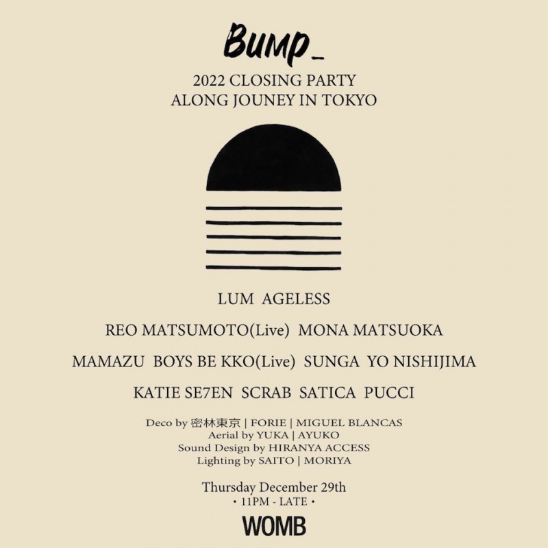 Bump_ 2022 CLOSING PARTY ALONG JOUNEY IN TOKYO