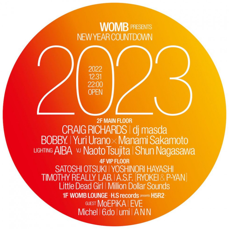 WOMB PRESENTS NEW YEAR COUNTDOWN TO 2023