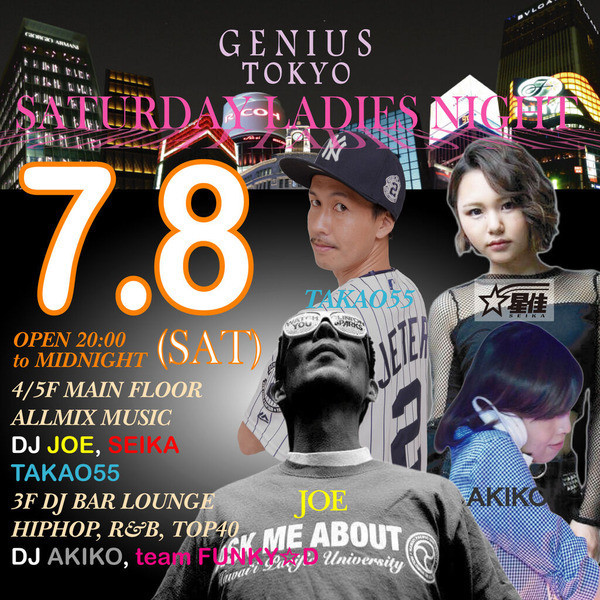 GENIUS SATURDAY & HOLIDAY ''LADIES NIGHT''