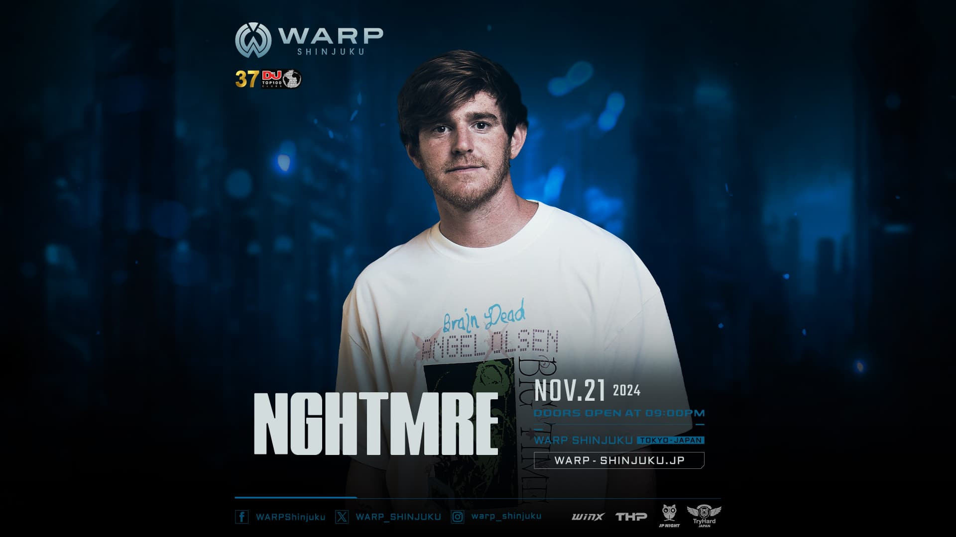 NGHTMRE 来日公演！11月21日（木）WARP(ワープ新宿) にて開催！VIP予約受付中！