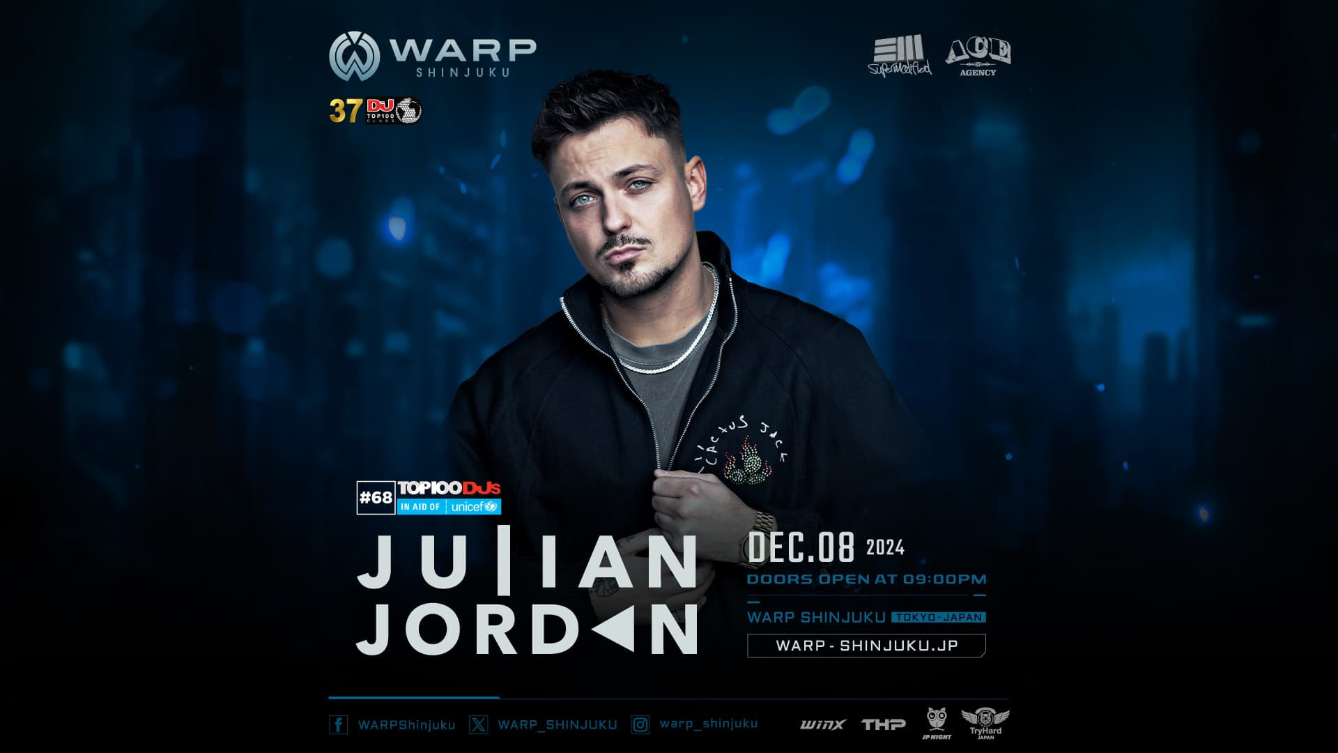 オランダの新星！JULIAN JORDANが12月8 日（日）WARP(ワープ新宿) で来日公演！