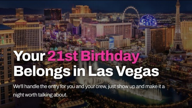 ラスベガスのナイトクラブ8店舗が21歳の誕生日を祝う「21st Birthday Program」を開始！