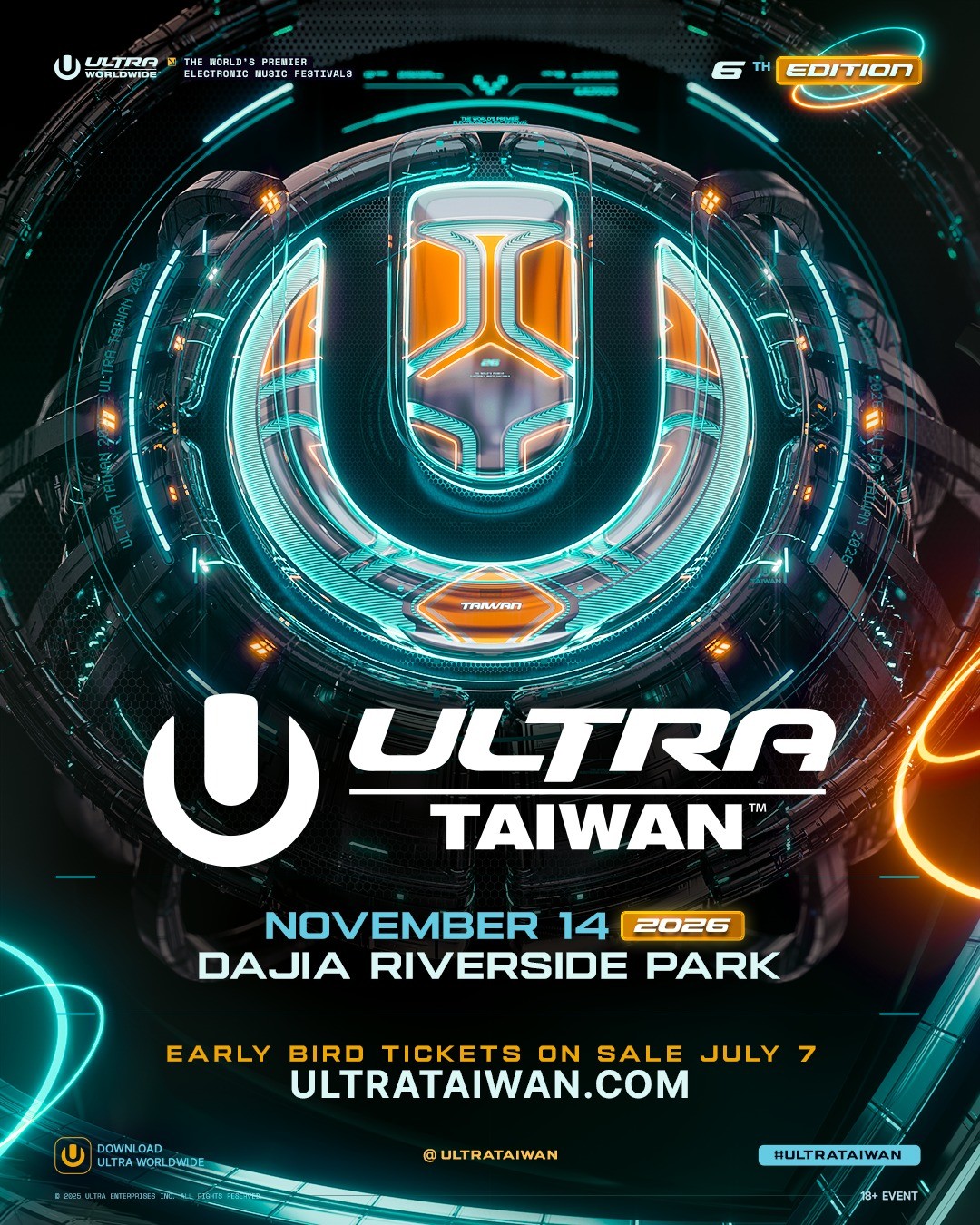 【ULTRA Taiwan 2026】世界トップフェス74位にランクイン！台北・大佳河濱公園で11月14日開催決定